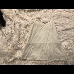 Peplum embroidered tank top